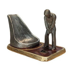 Fort Pewter Golf Pipe Rest Pipe Stand Golfer Putter Man Fathers Gift Unique Rare